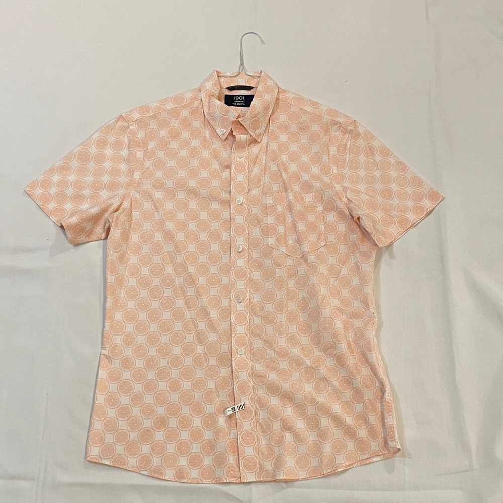 1901 Men's Light Orange , orange slice Button Down Shirt